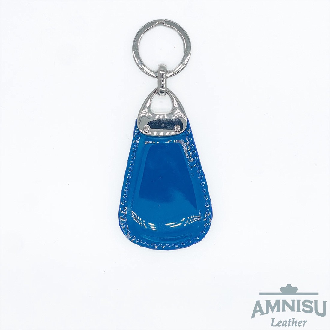 Türkiz lakk csepp alakú swarovski köves bőr kulcstartó H7004 - táska & tok - kulcstartó & táskadísz - kulcstartó - Meska.hu