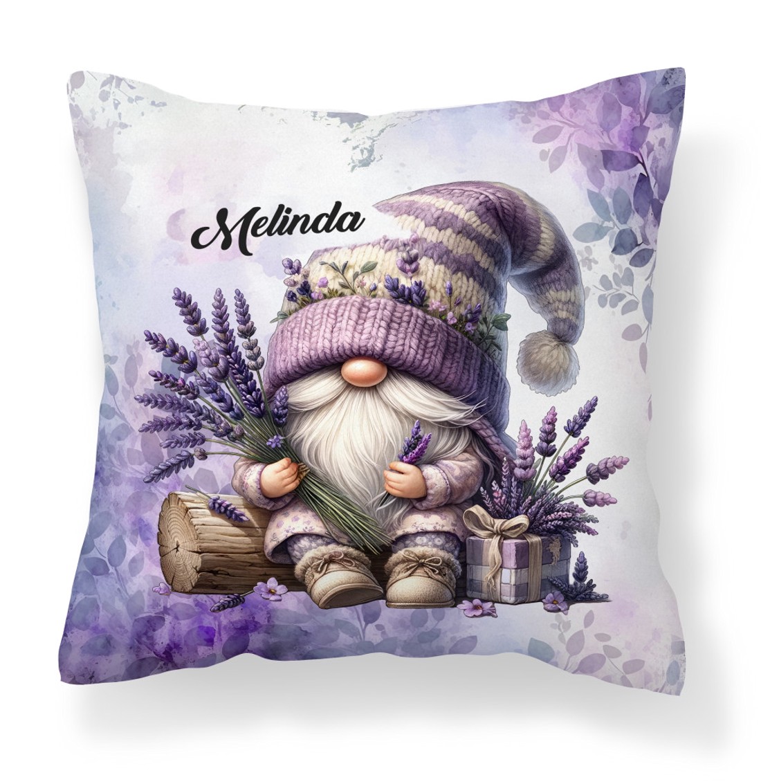 Névvel kérhető - Levendulás manó csüccs mintás párna - otthon & életmód - lakástextil - párna & párnahuzat - díszpárna (belsővel együtt) - Meska.hu