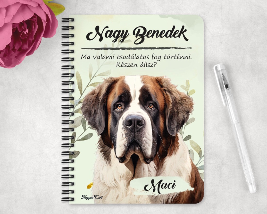 Személyre szabható - Bernáthegyi portré mintás A5-ös füzet - otthon & életmód - papír, írószer - jegyzetfüzet & napló - Meska.hu