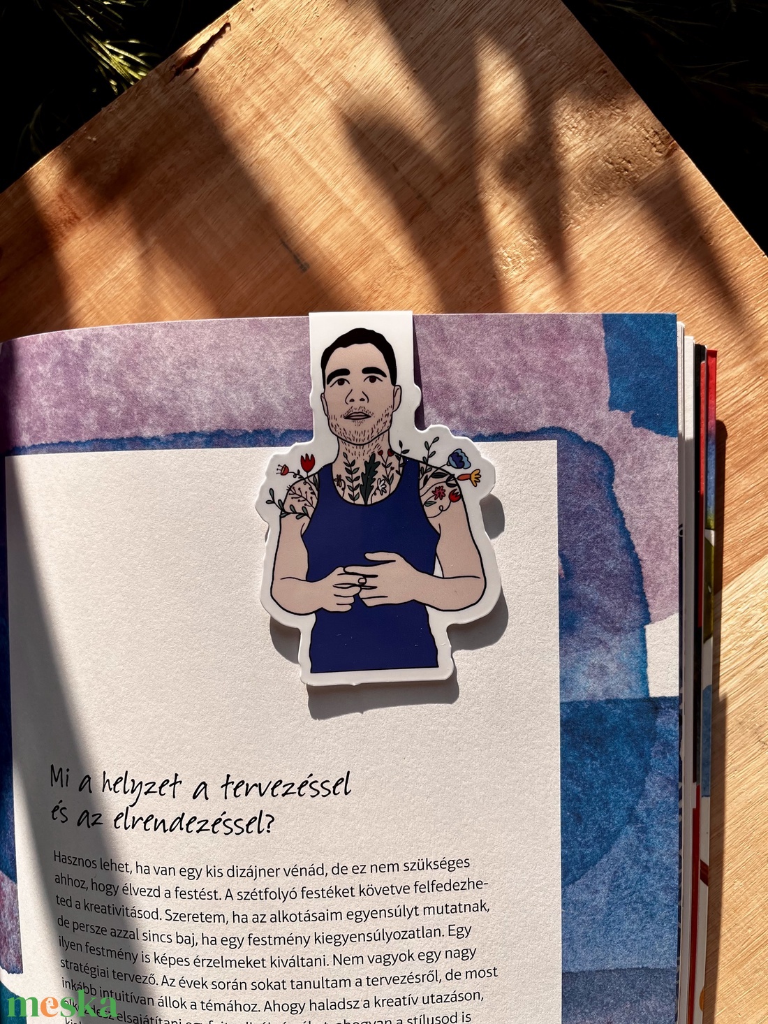 A férfi virágoskertje - mágneses könyvjelző - könyv & zene - könyvjelző - Meska.hu