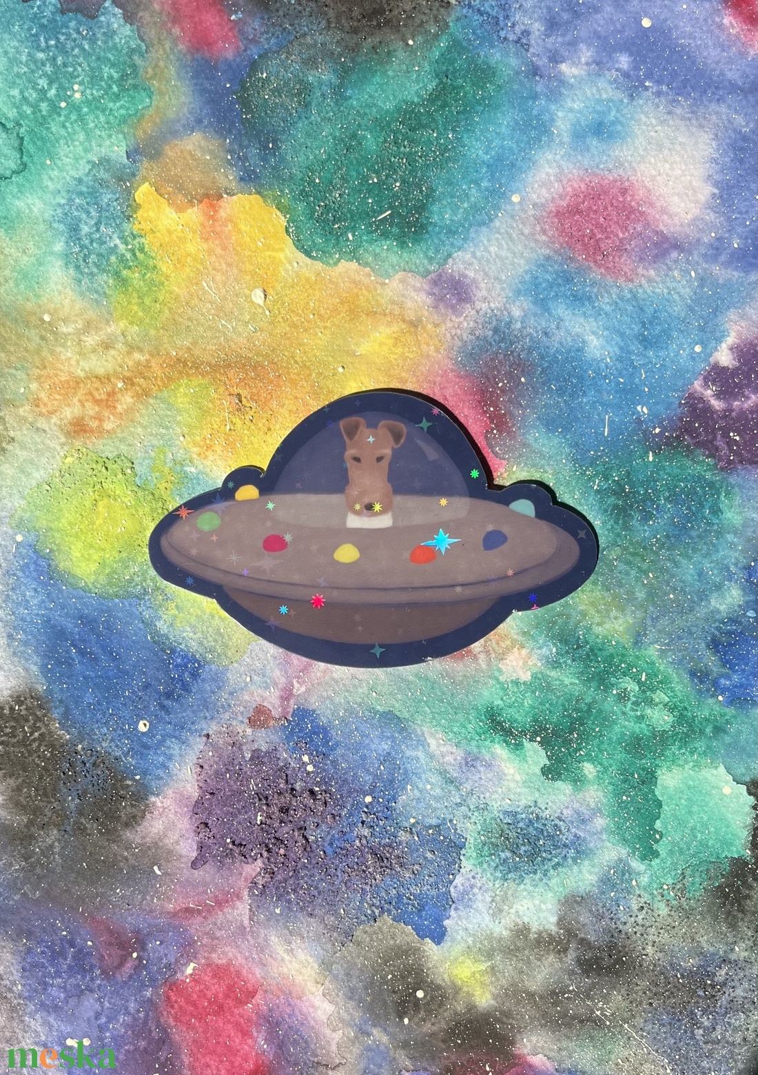 Foxi az űrben - vinyl matrica - otthon & életmód - papír, írószer - matrica, matrica csomag - Meska.hu