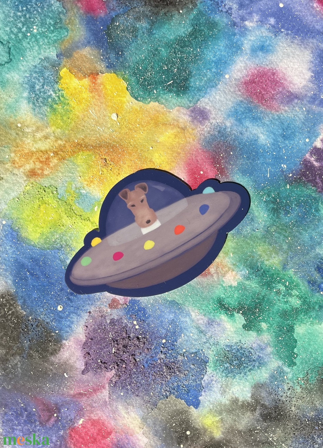 Foxi az űrben - vinyl matrica - otthon & életmód - papír, írószer - matrica, matrica csomag - Meska.hu