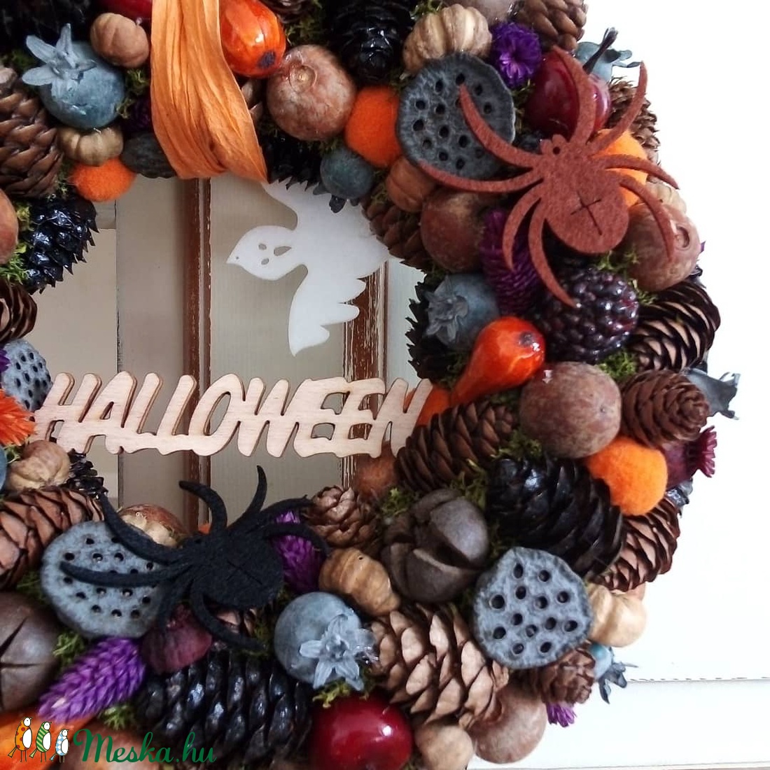 Halloween koszorú,kopogtató -  - Meska.hu