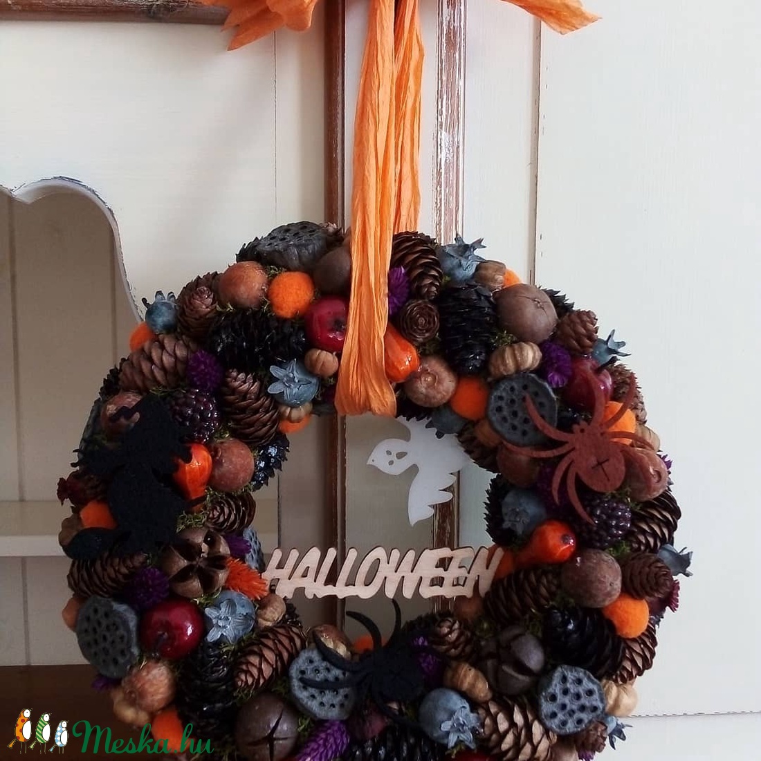 Halloween koszorú,kopogtató -  - Meska.hu