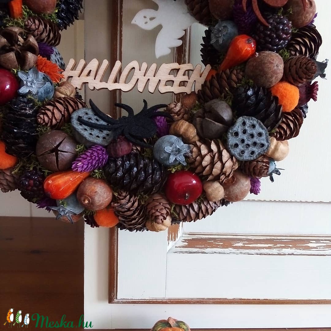 Halloween koszorú,kopogtató -  - Meska.hu