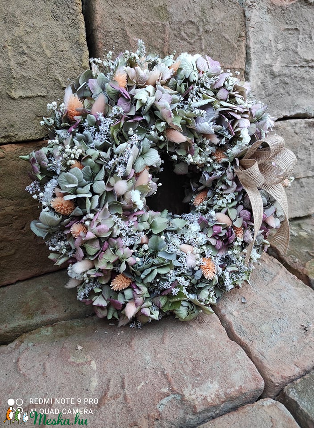 Hortenzia koszorú,ajtódísz - otthon & életmód - dekoráció - Meska.hu