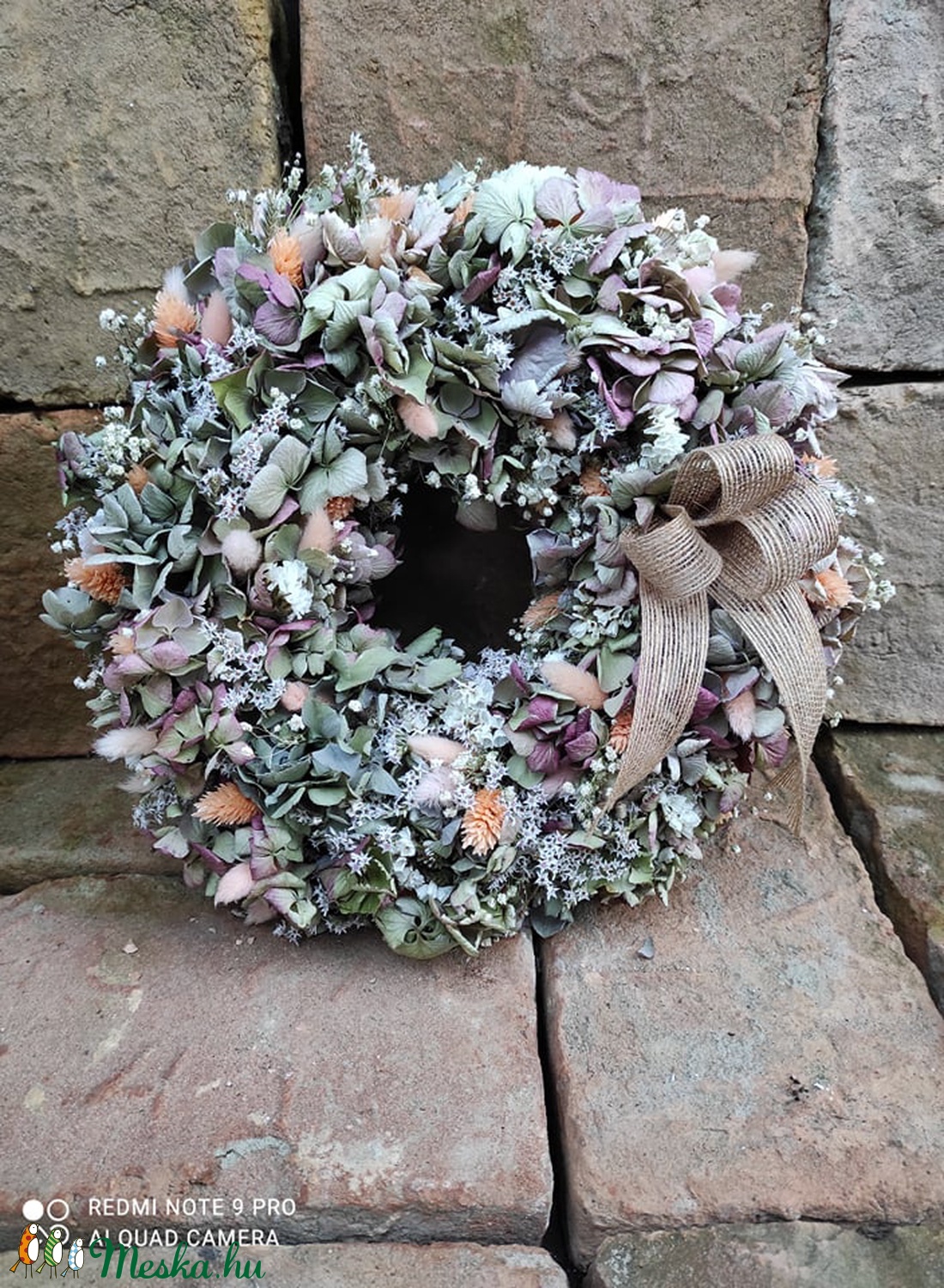 Hortenzia koszorú,ajtódísz - otthon & életmód - dekoráció - Meska.hu