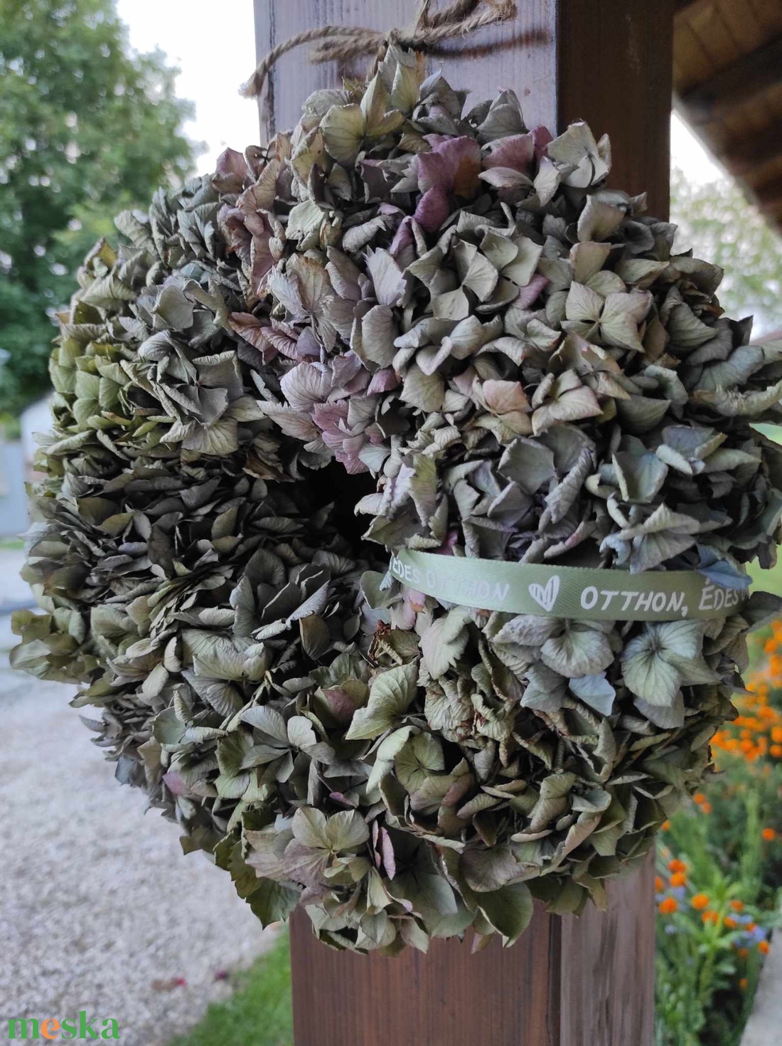 Hortenzia koszorú,ajtódísz - otthon & életmód - dekoráció - ajtó- és ablak dekoráció - ajtódísz & kopogtató - Meska.hu