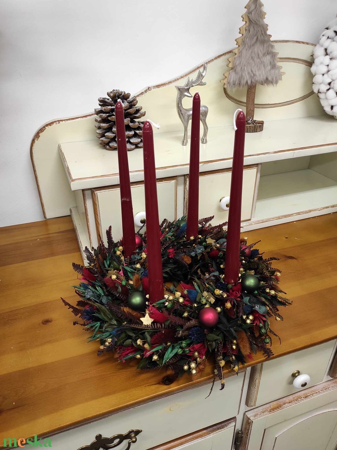 Adventi koszorú(bordó) - karácsony - adventi díszek - adventi koszorú - Meska.hu Adventi koszorú(bordó) - karácsony - adventi díszek - adventi koszorú - Meska.hu