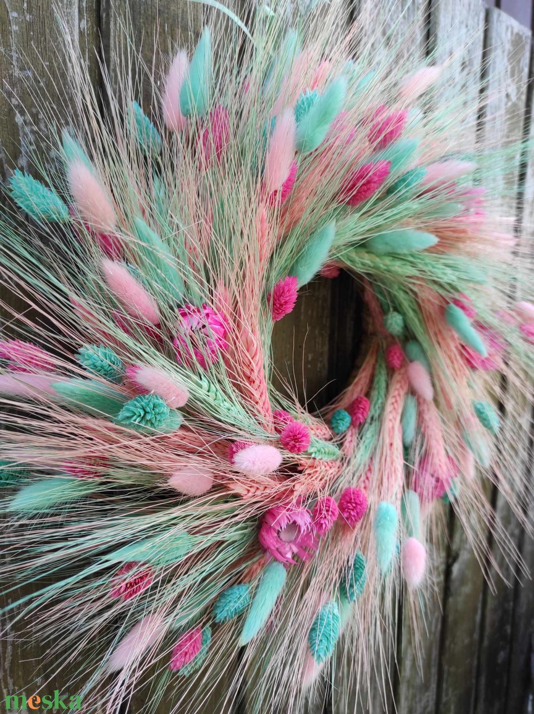Színes szárazvirág koszorú,ajtódísz(pink-türkiz) - otthon & életmód - dekoráció - ajtó- és ablak dekoráció - ajtódísz & kopogtató - Meska.hu Színes szárazvirág koszorú,ajtódísz(pink-türkiz) - otthon & életmód - dekoráció - ajtó- és ablak dekoráció - ajtódísz & kopogtató - Meska.hu