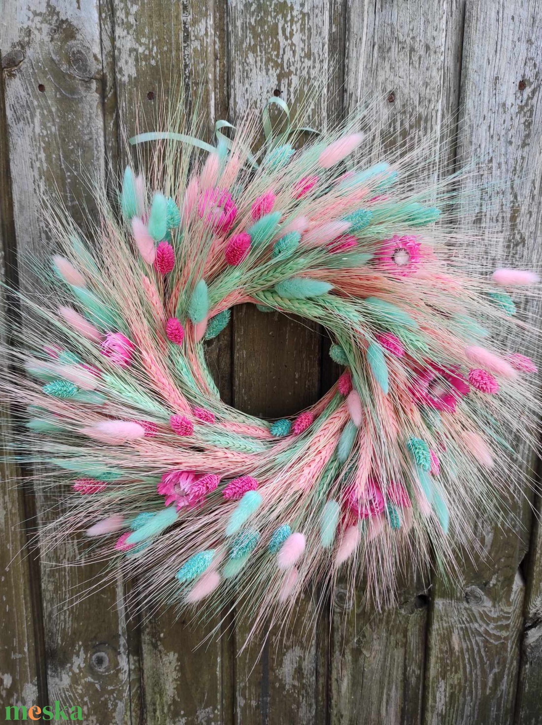 Színes szárazvirág koszorú,ajtódísz(pink-türkiz) - otthon & életmód - dekoráció - ajtó- és ablak dekoráció - ajtódísz & kopogtató - Meska.hu Színes szárazvirág koszorú,ajtódísz(pink-türkiz) - otthon & életmód - dekoráció - ajtó- és ablak dekoráció - ajtódísz & kopogtató - Meska.hu