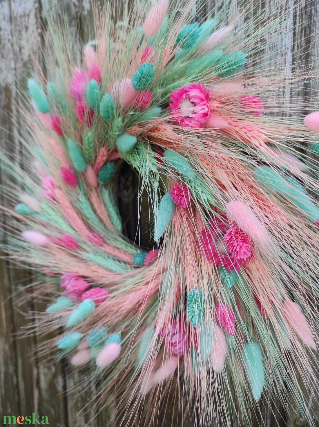 Színes szárazvirág koszorú,ajtódísz(pink-türkiz) - otthon & életmód - dekoráció - ajtó- és ablak dekoráció - ajtódísz & kopogtató - Meska.hu Színes szárazvirág koszorú,ajtódísz(pink-türkiz) - otthon & életmód - dekoráció - ajtó- és ablak dekoráció - ajtódísz & kopogtató - Meska.hu