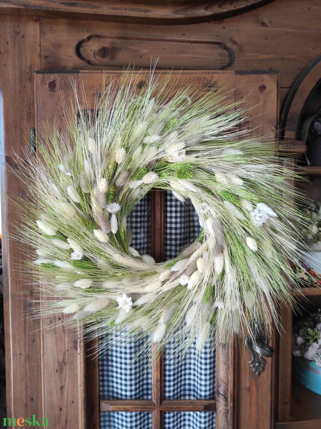 Szárazvirág koszorú,ajtódísz(zöld-beige) - otthon & életmód - dekoráció - ajtó- és ablak dekoráció - ajtódísz & kopogtató - Meska.hu Szárazvirág koszorú,ajtódísz(zöld-beige) - otthon & életmód - dekoráció - ajtó- és ablak dekoráció - ajtódísz & kopogtató - Meska.hu