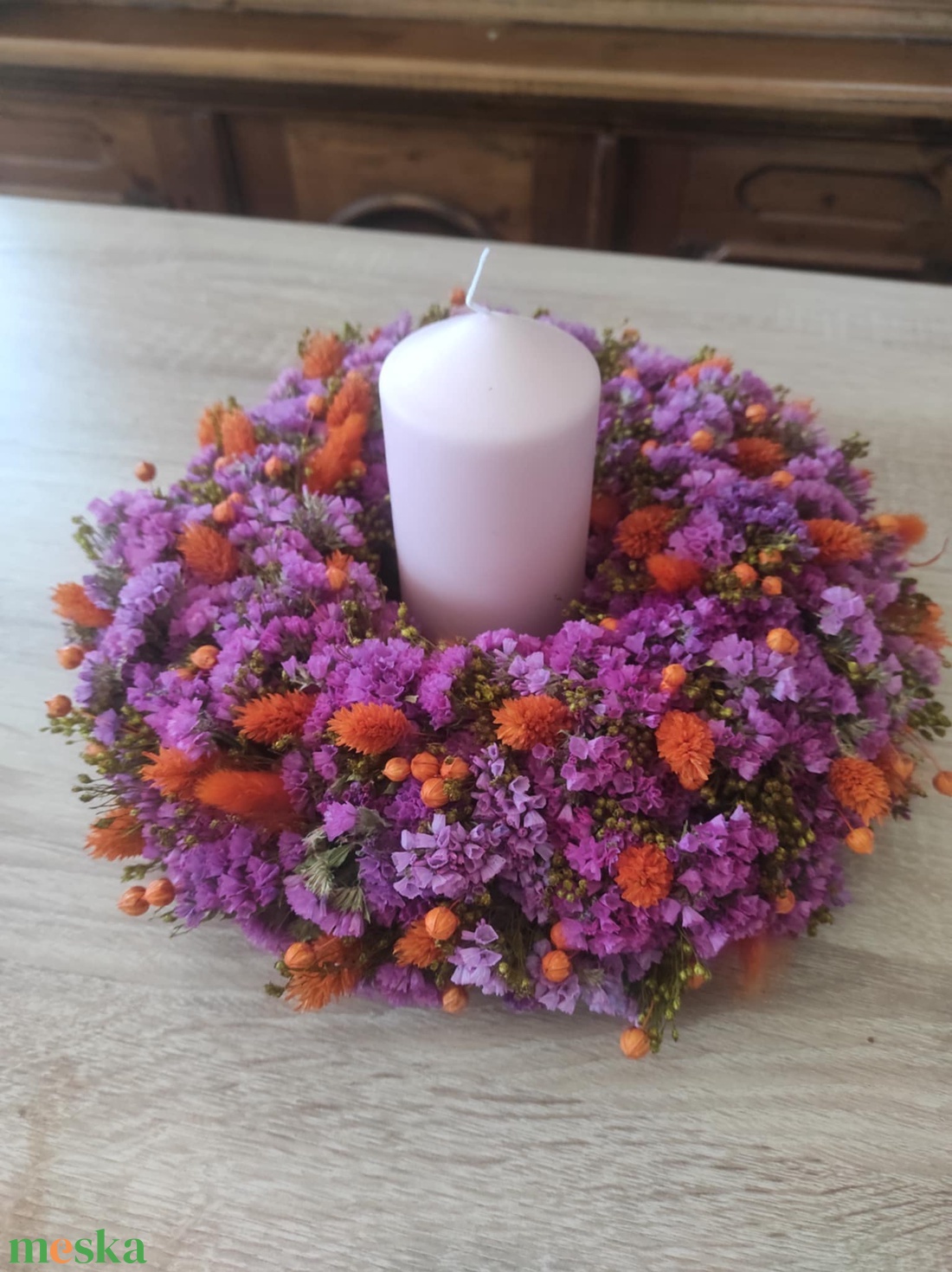 Szárazvirág koszorú,asztaldísz(őszi) - otthon & életmód - dekoráció - asztal és polc dekoráció - asztaldísz - Meska.hu Szárazvirág koszorú,asztaldísz(őszi) - otthon & életmód - dekoráció - asztal és polc dekoráció - asztaldísz - Meska.hu
