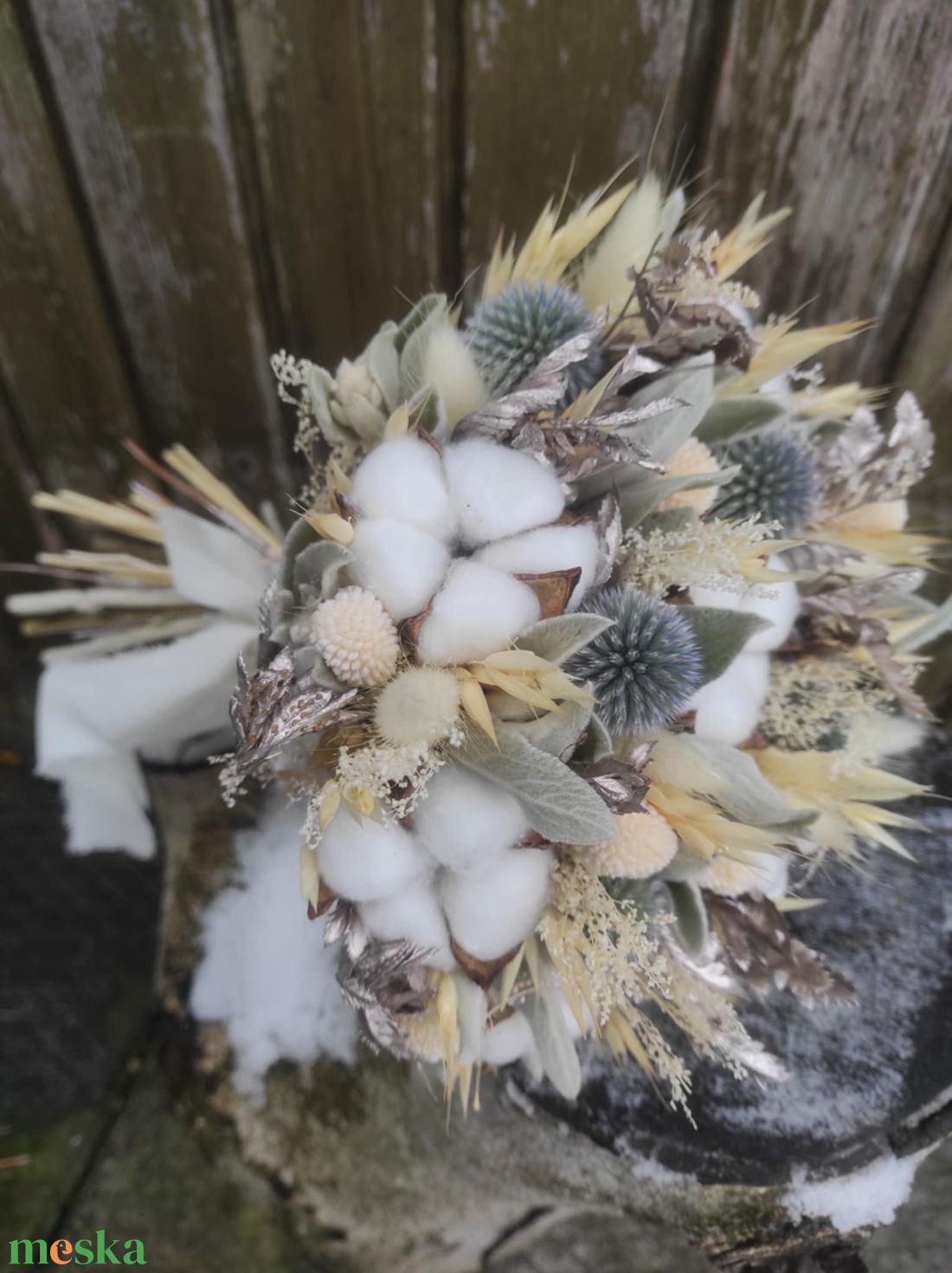 Téli csokor szárazvirágból - otthon & életmód - dekoráció - virágdísz és tartó - csokor & virágdísz - Meska.hu