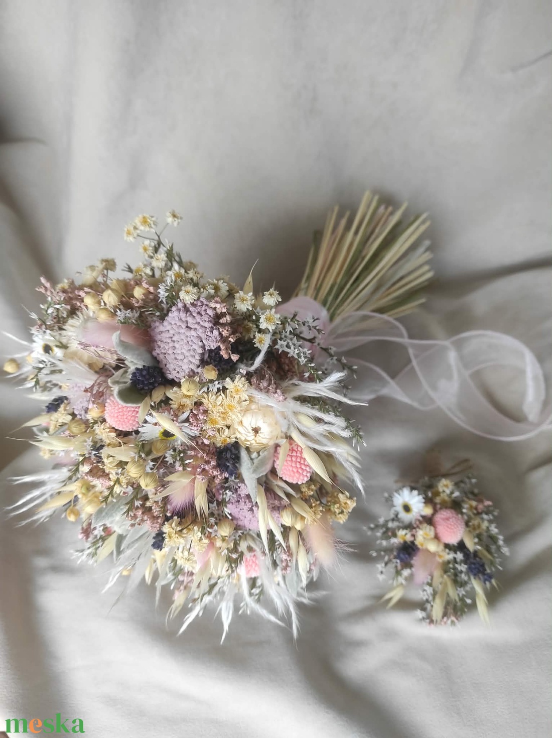 Menyasszonyi csokor kitűzővel(rózsaszín) - esküvő - menyasszonyi- és dobócsokor - Meska.hu