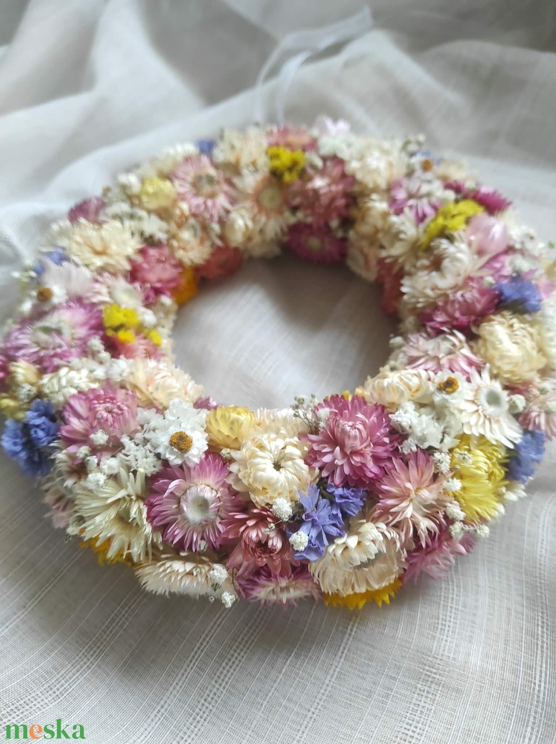 Szalmarózsa koszorú,ajtódísz - otthon & életmód - dekoráció - ajtó- és ablak dekoráció - ajtódísz & kopogtató - Meska.hu