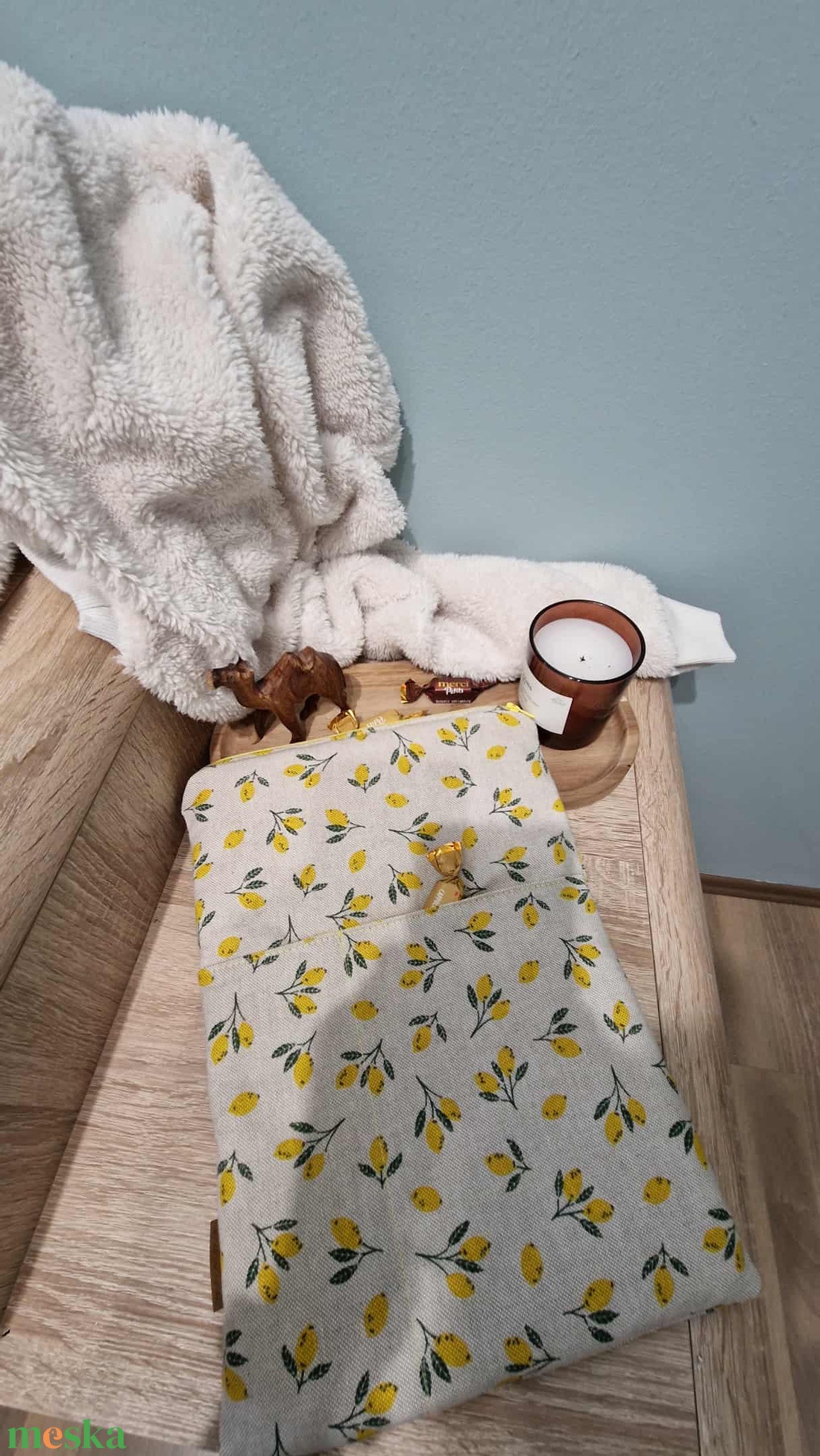 Citrom mintás könyv/tablet tartó - könyv & zene - könyvtok - Meska.hu