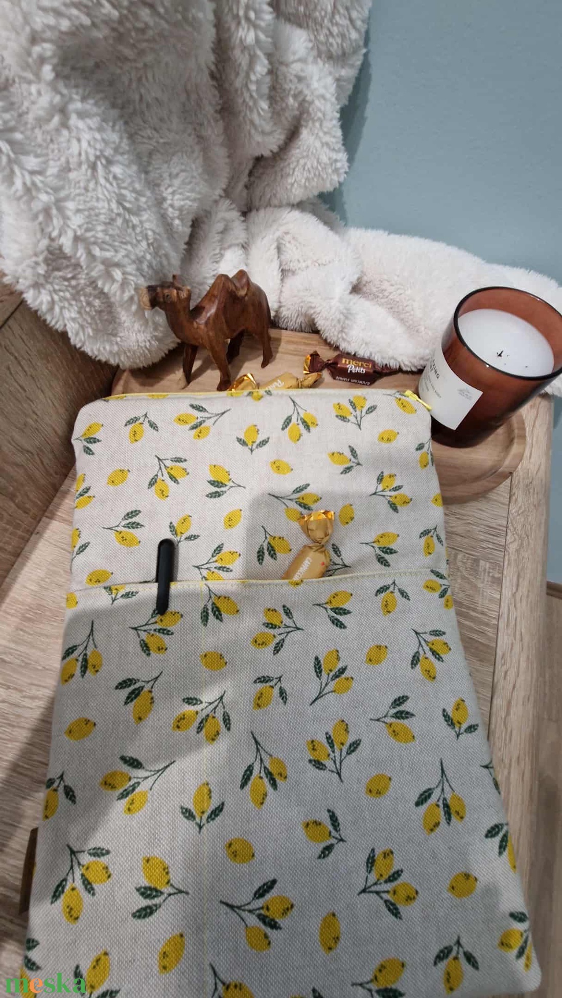 Citrom mintás könyv/tablet tartó - könyv & zene - könyvtok - Meska.hu