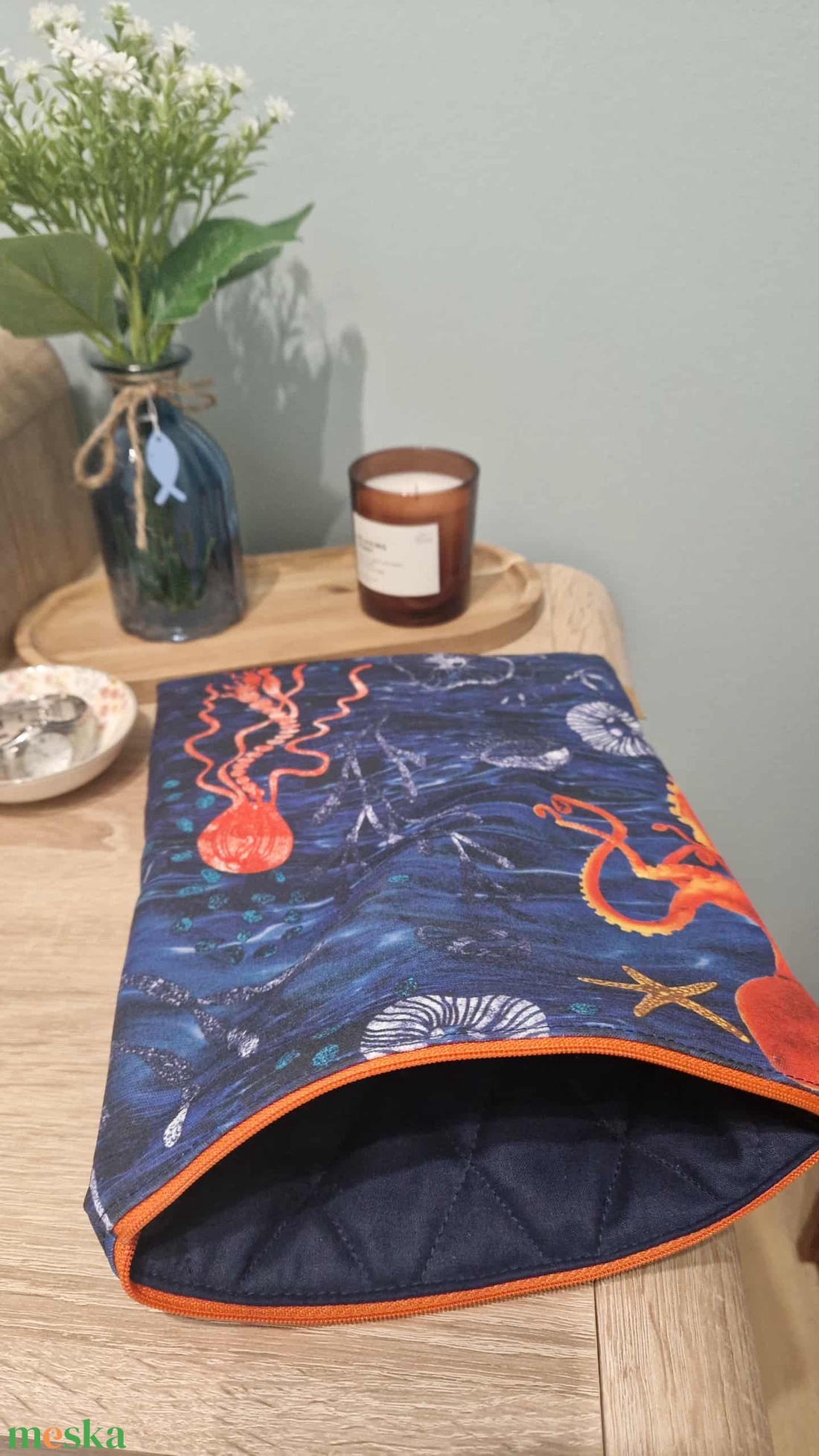 Tenger mintás könyvtok - könyv & zene - könyvtok - Meska.hu