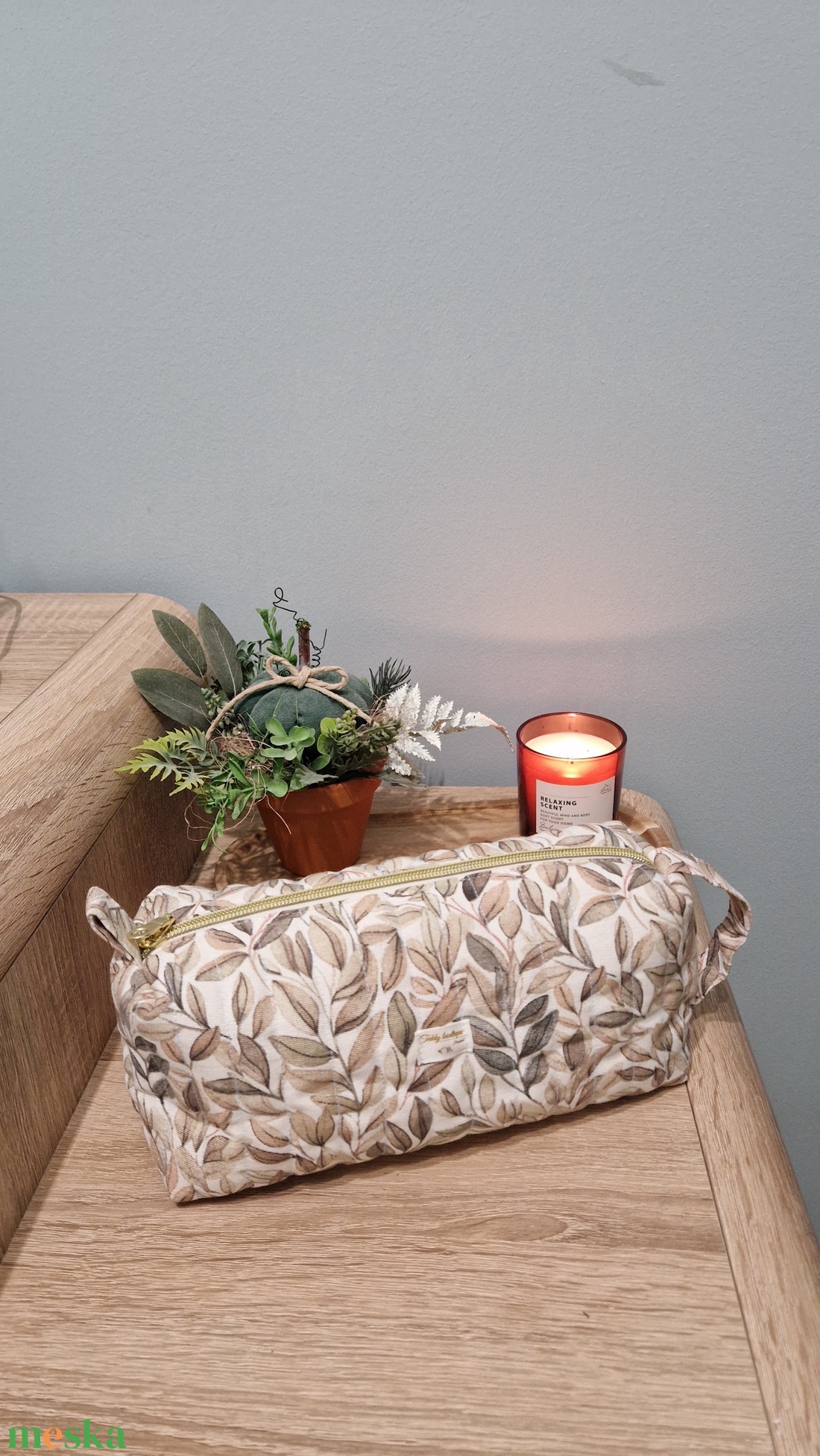 Levél mintás neszeszer  - táska & tok - neszesszer - Meska.hu