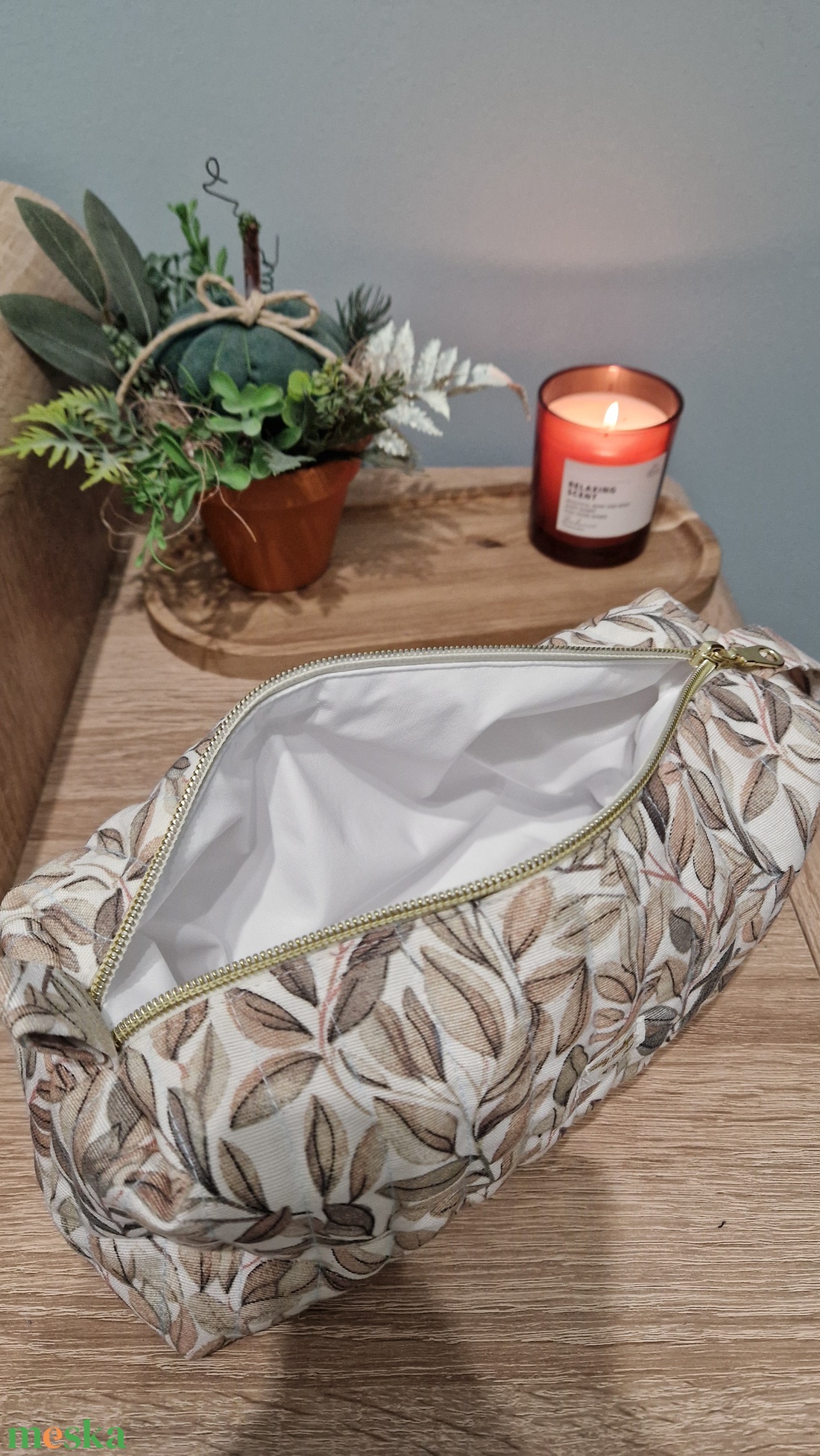 Levél mintás neszeszer  - táska & tok - neszesszer - Meska.hu