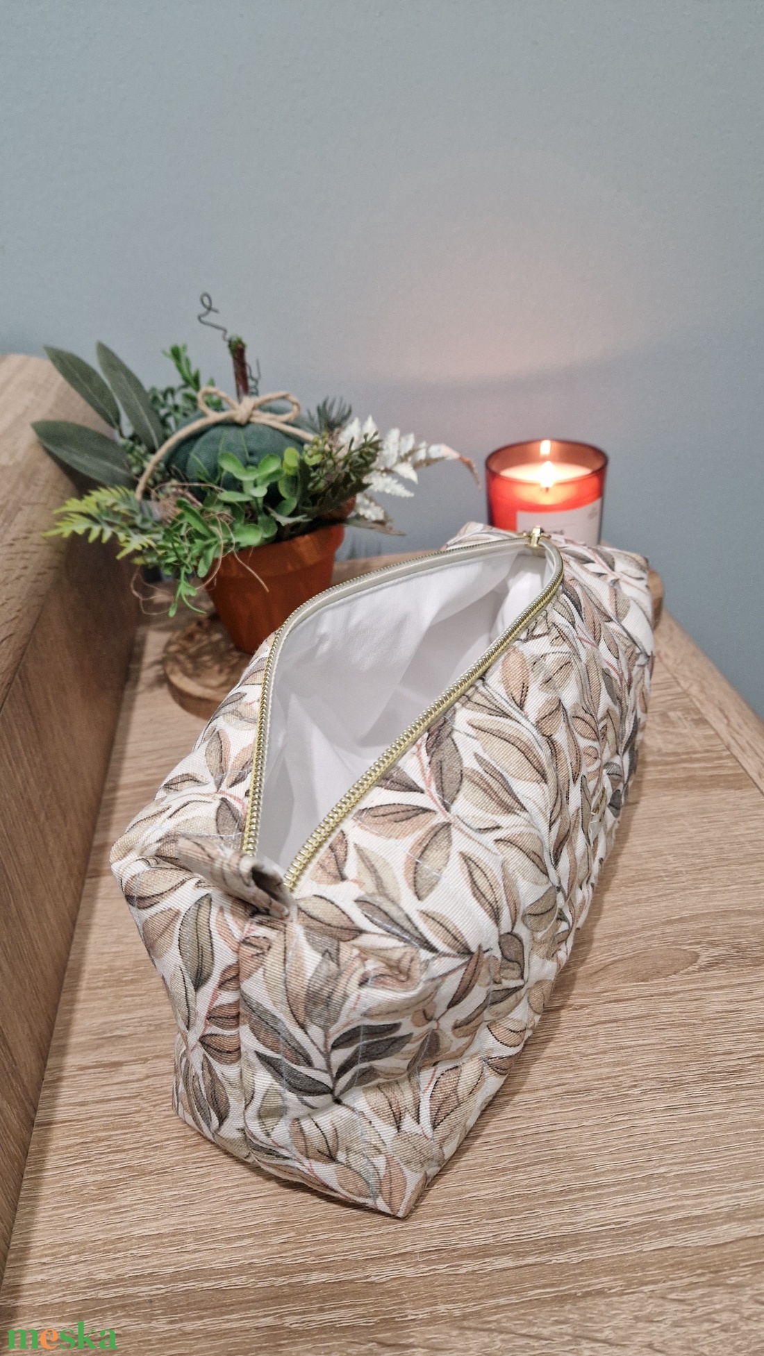 Levél mintás neszeszer  - táska & tok - neszesszer - Meska.hu