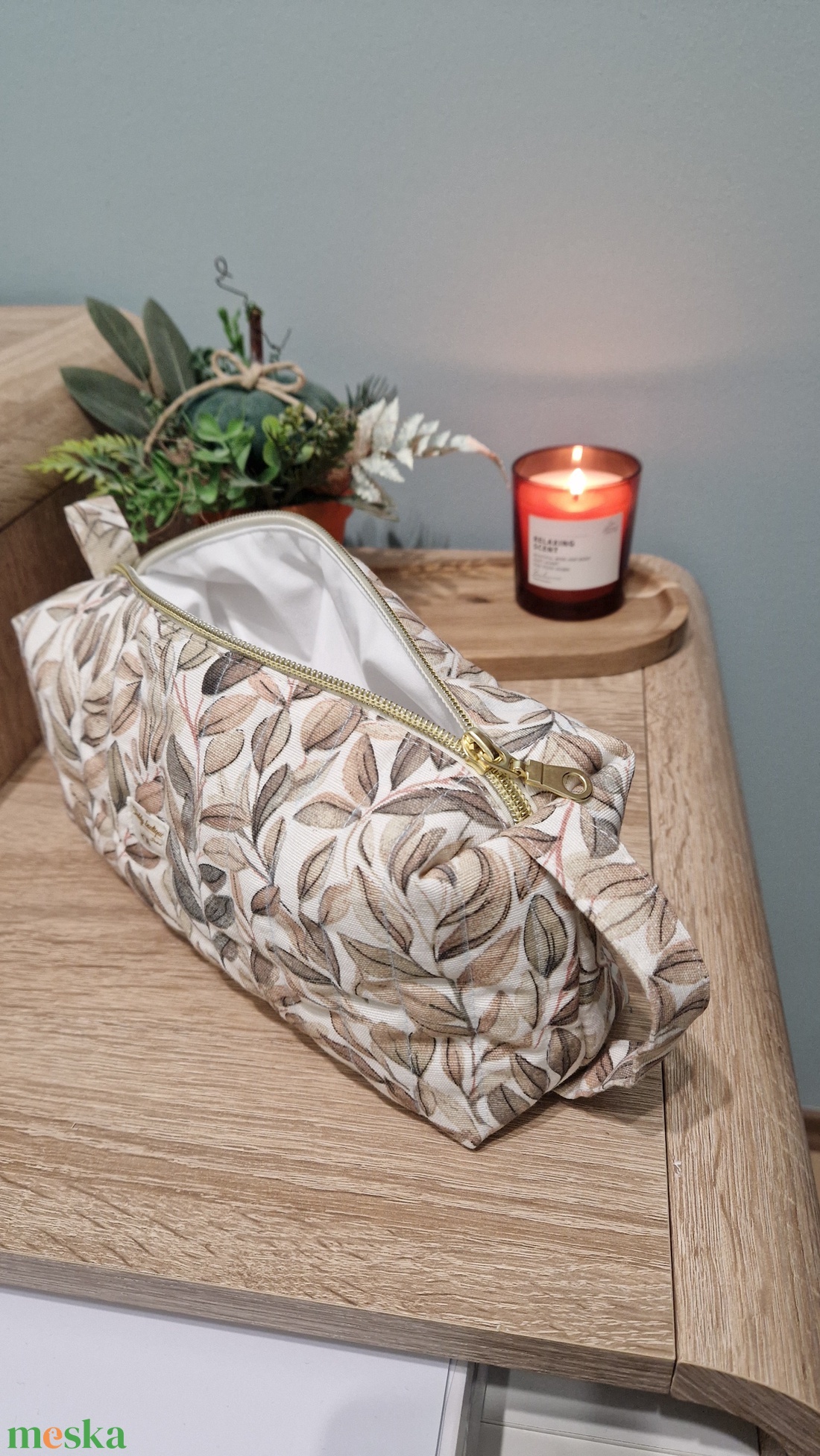 Levél mintás neszeszer  - táska & tok - neszesszer - Meska.hu