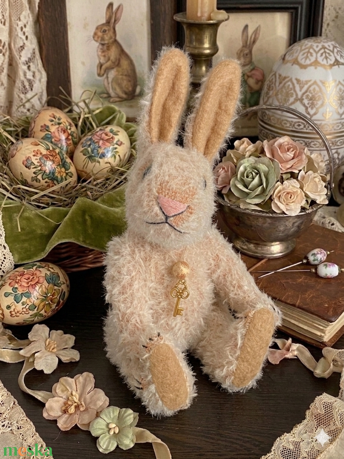 Egyedi antik stílusú kézzel készült nyuszi nyúl - művészet - más gyűjtemények - Meska.hu