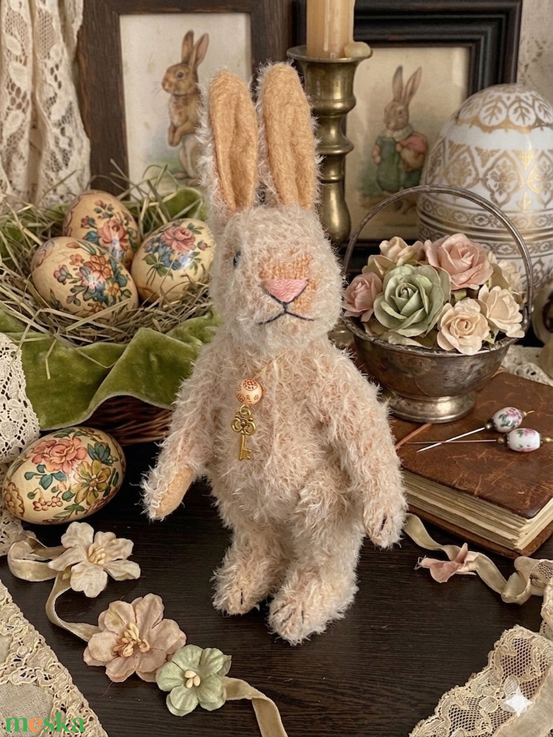 Egyedi antik stílusú kézzel készült nyuszi nyúl - művészet - más gyűjtemények - Meska.hu