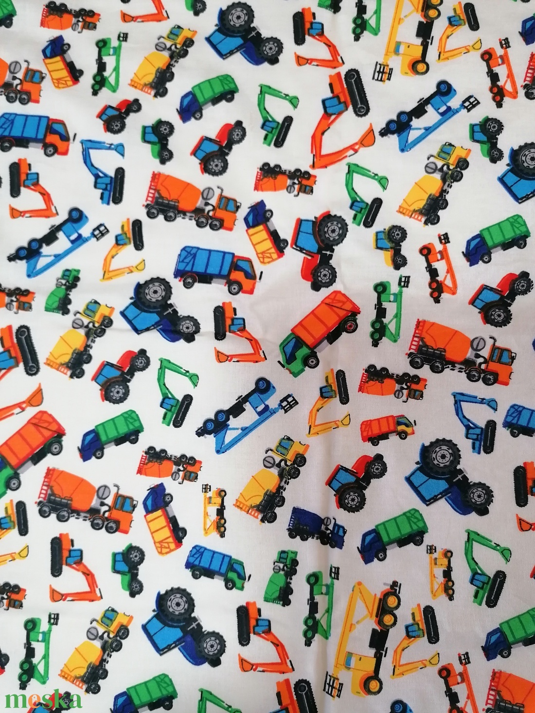 Óvodai vízhatlan lepedő - munkagépek - játék & sport - ovis felszerelés - ovis lepedő - Meska.hu