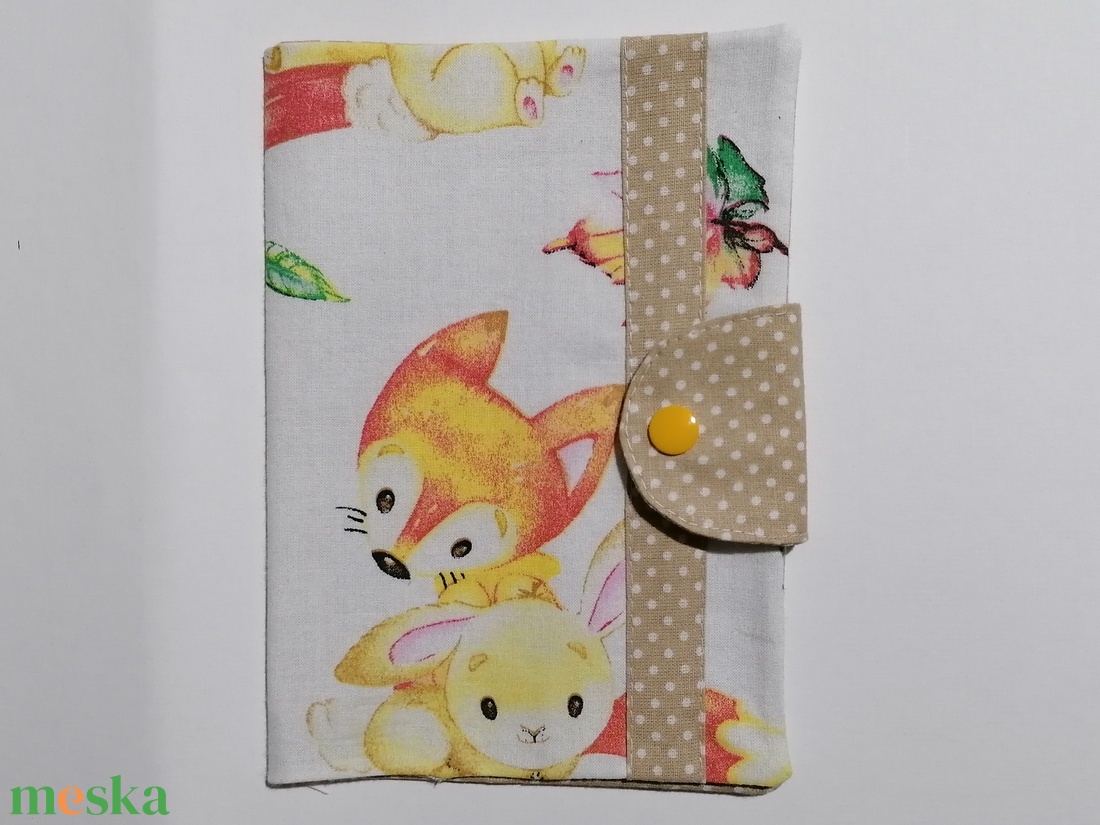 Textil egészségügyi kiskönyv borító - erdei állatok  - otthon & életmód - papír, írószer - egészségügyi kiskönyv borító - Meska.hu