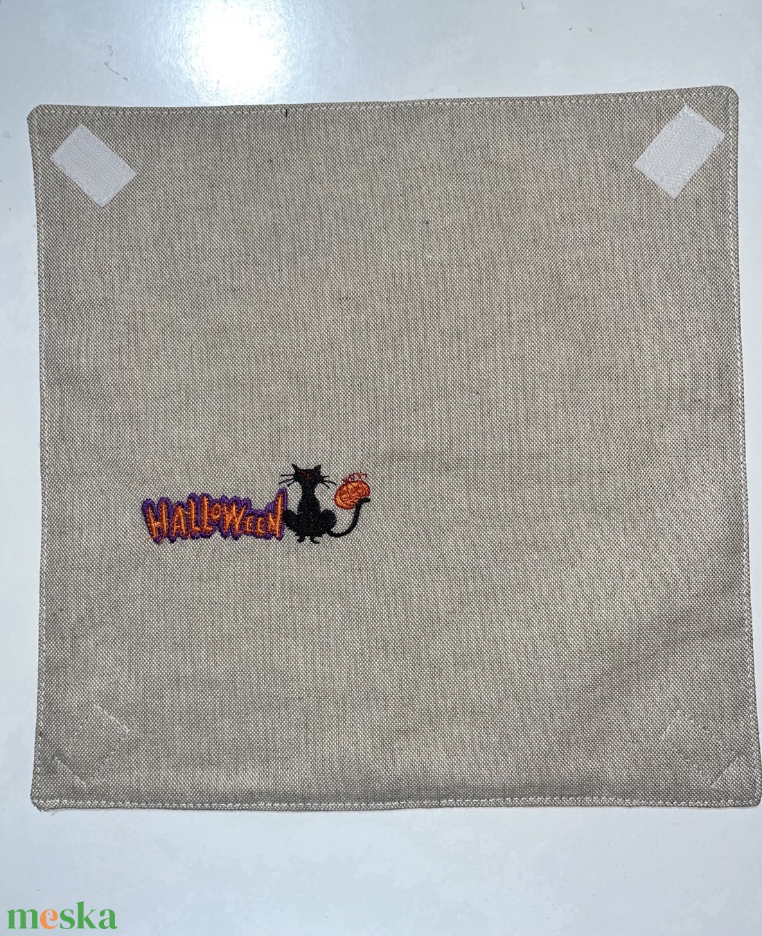 Újraszalvéta- helloweeni  macska - táska & tok - uzsonna- & ebéd tartó - szendvics csomagoló - Meska.hu