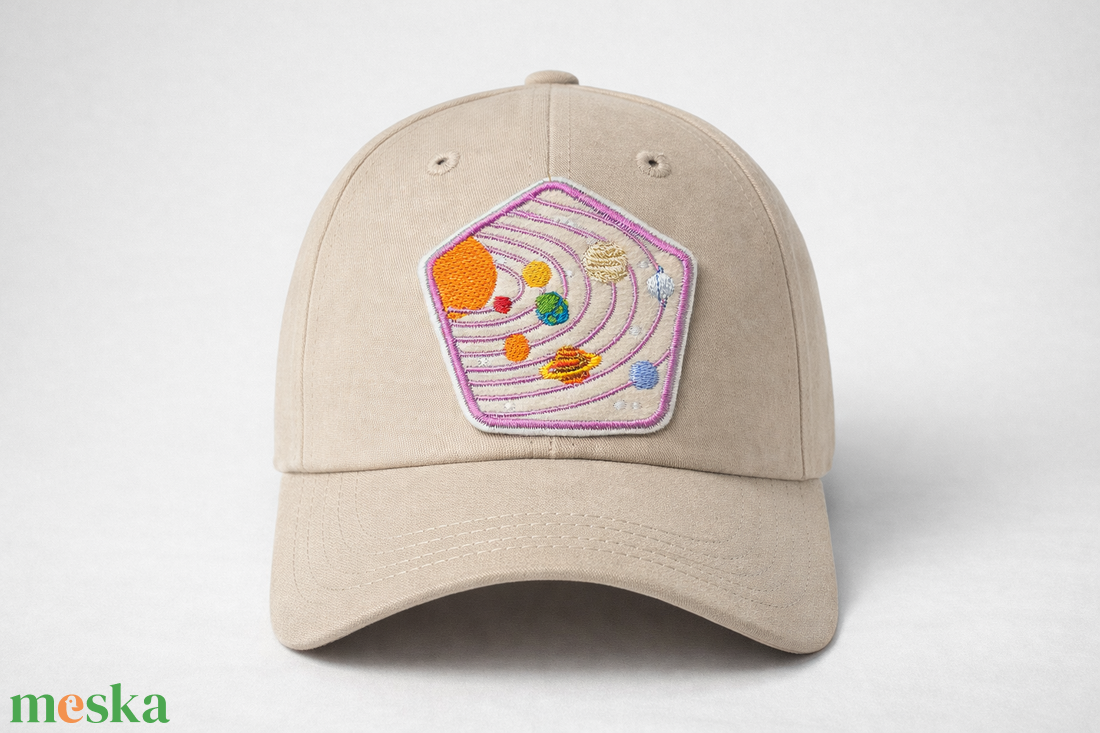 Űr témájú gépi hímzett felvarró-  bolygók - kellékek & szerszámok - méteráru - felvarrható, vasalható kellék - Meska.hu