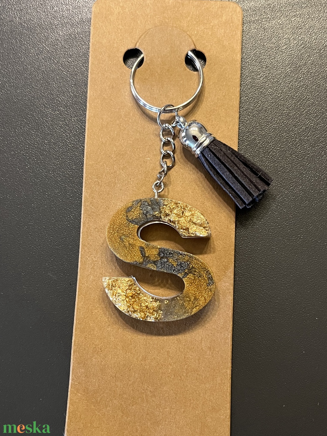 Egyedi gyanta betű-S - táska & tok - kulcstartó & táskadísz - kulcstartó - Meska.hu