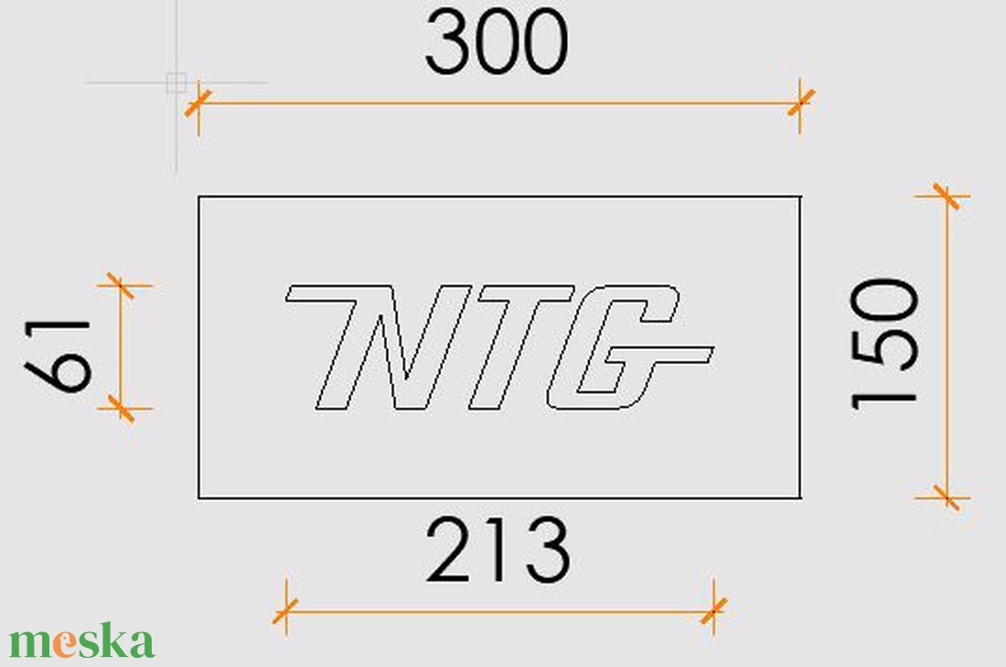 NTG felirat, logó készítése bontott téglába - otthon & életmód - dekoráció - fali és függő dekoráció - felirat - Meska.hu