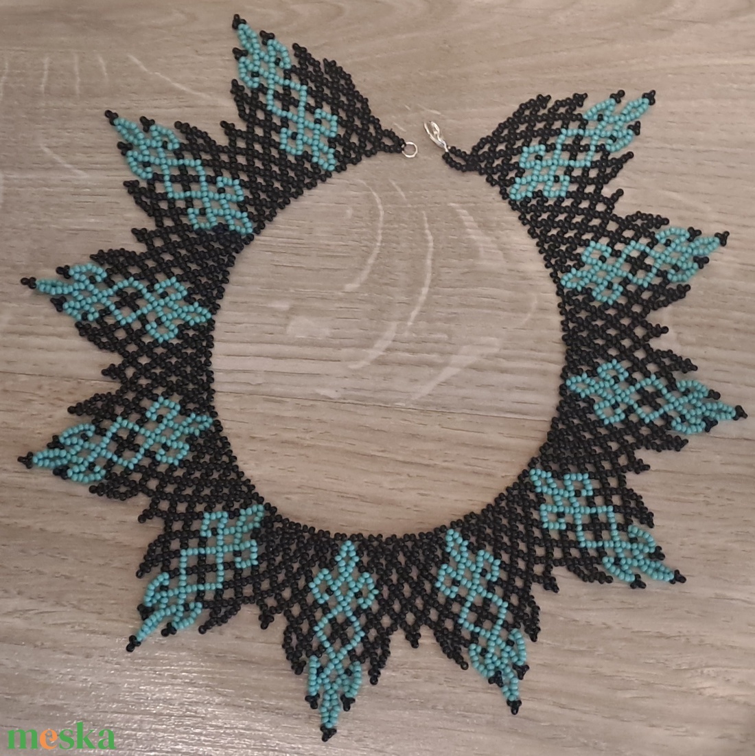 Ukrán gyöngygallér, gerdán nyaklánc - ékszer - nyaklánc - gyöngyös nyaklánc - Meska.hu