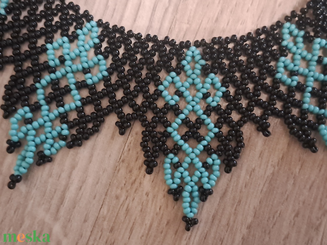 Ukrán gyöngygallér, gerdán nyaklánc - ékszer - nyaklánc - gyöngyös nyaklánc - Meska.hu