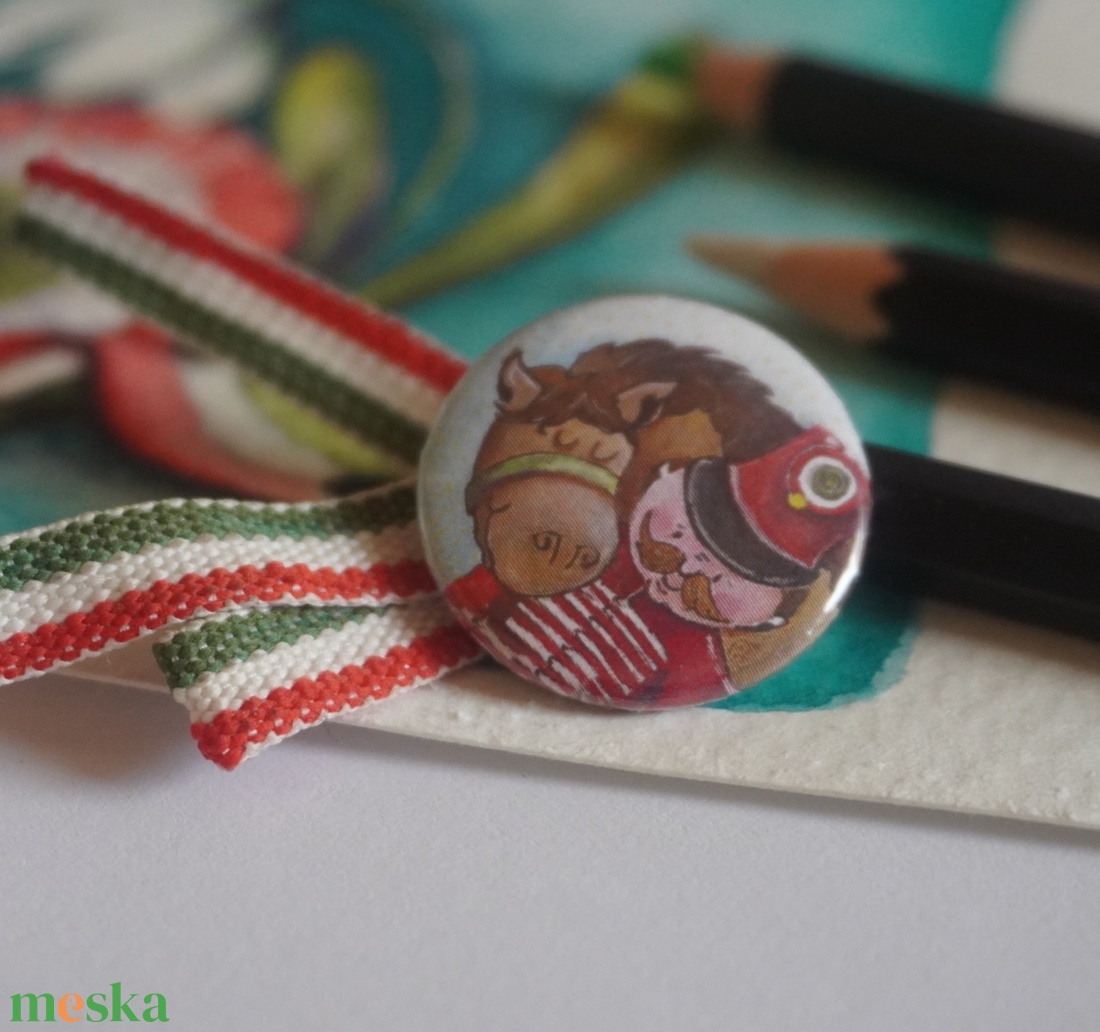 Huszáros kokárda - ékszer - kitűző és bross - Meska.hu Huszáros kokárda - ékszer - kitűző és bross - Meska.hu