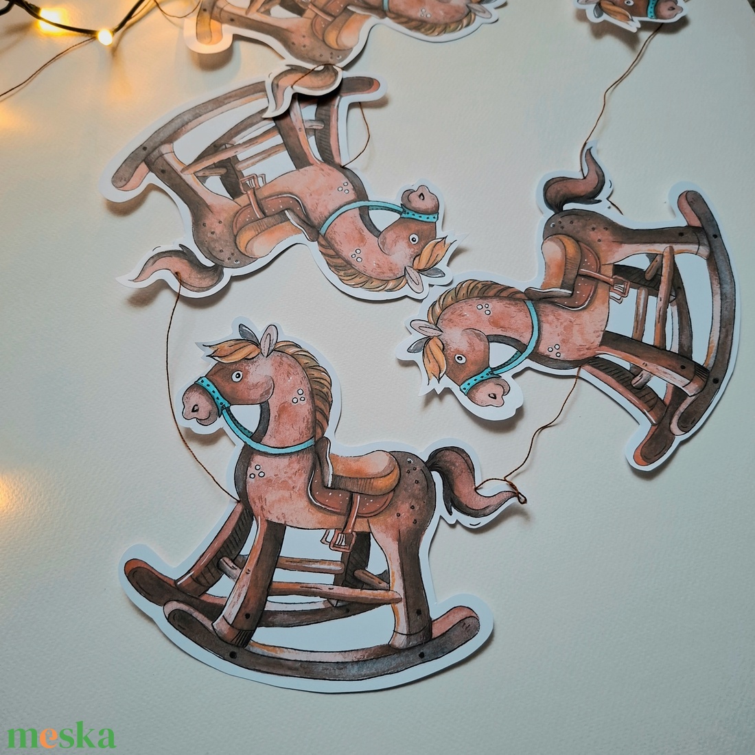 Hintalovas girland - karácsony - karácsonyi lakásdekoráció - karácsonyi girland, boa - Meska.hu