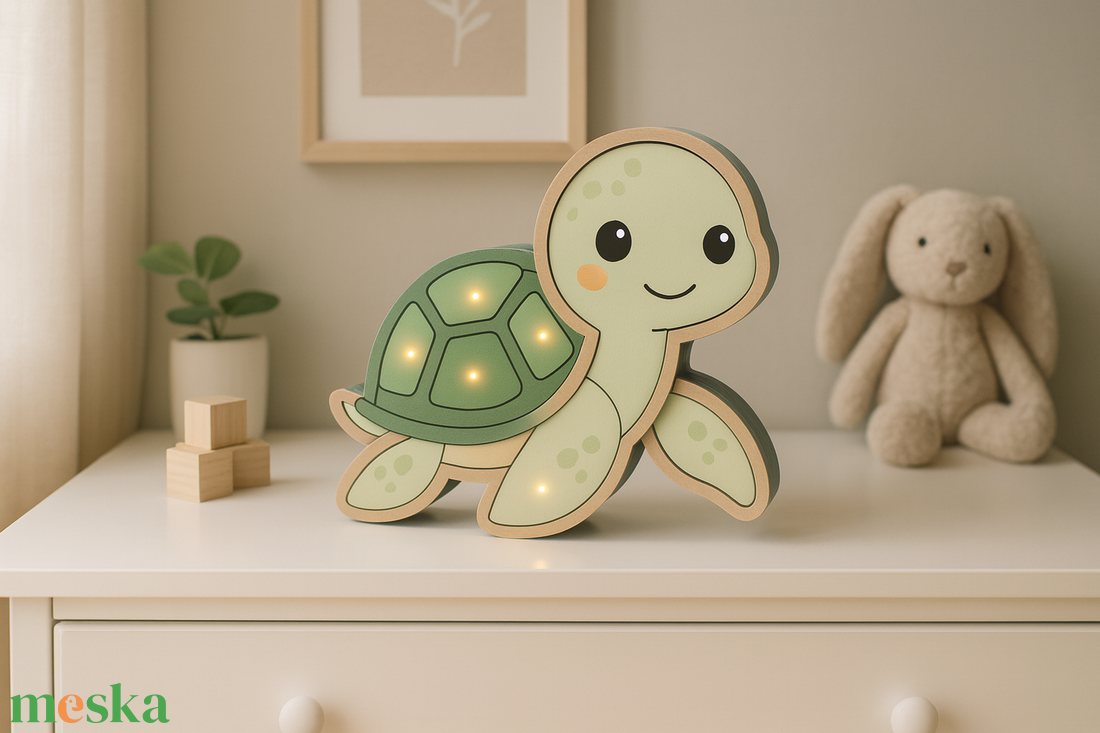 Teknős formájú hangulat lámpa gyerekszobába - otthon & életmód - lámpa - hangulatlámpa - Meska.hu