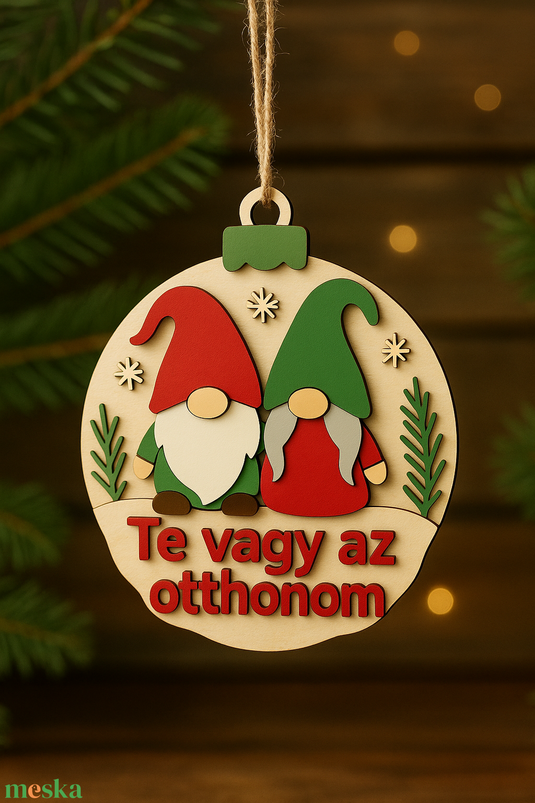 Páros Manó Karácsonyfadísz � Te vagy az otthonom - karácsony - karácsonyi lakásdekoráció - karácsonyi manók, figurák - Meska.hu