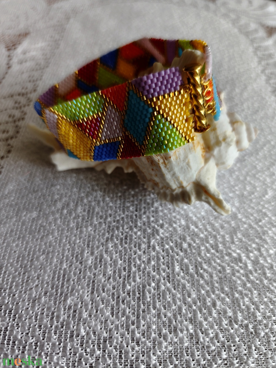 Kaleidoszkóp  - ékszer - karkötő - gyöngyös karkötő - Meska.hu