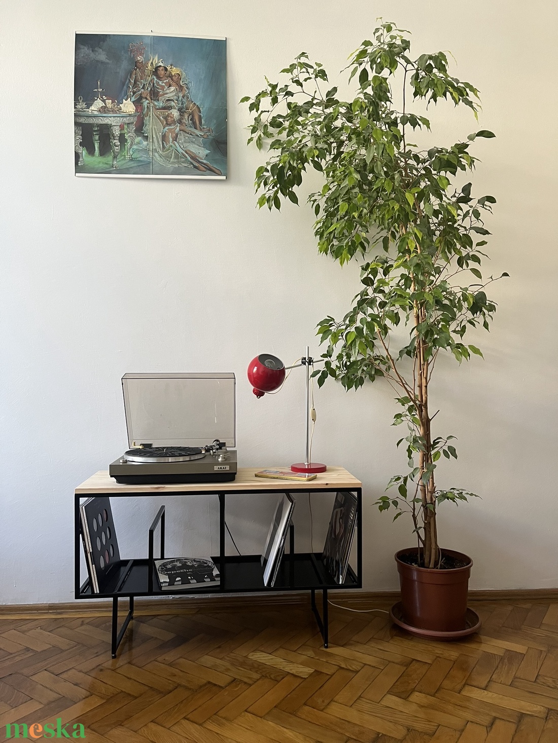 Vinyl tartó asztal - otthon & életmód - bútor - asztal - Meska.hu