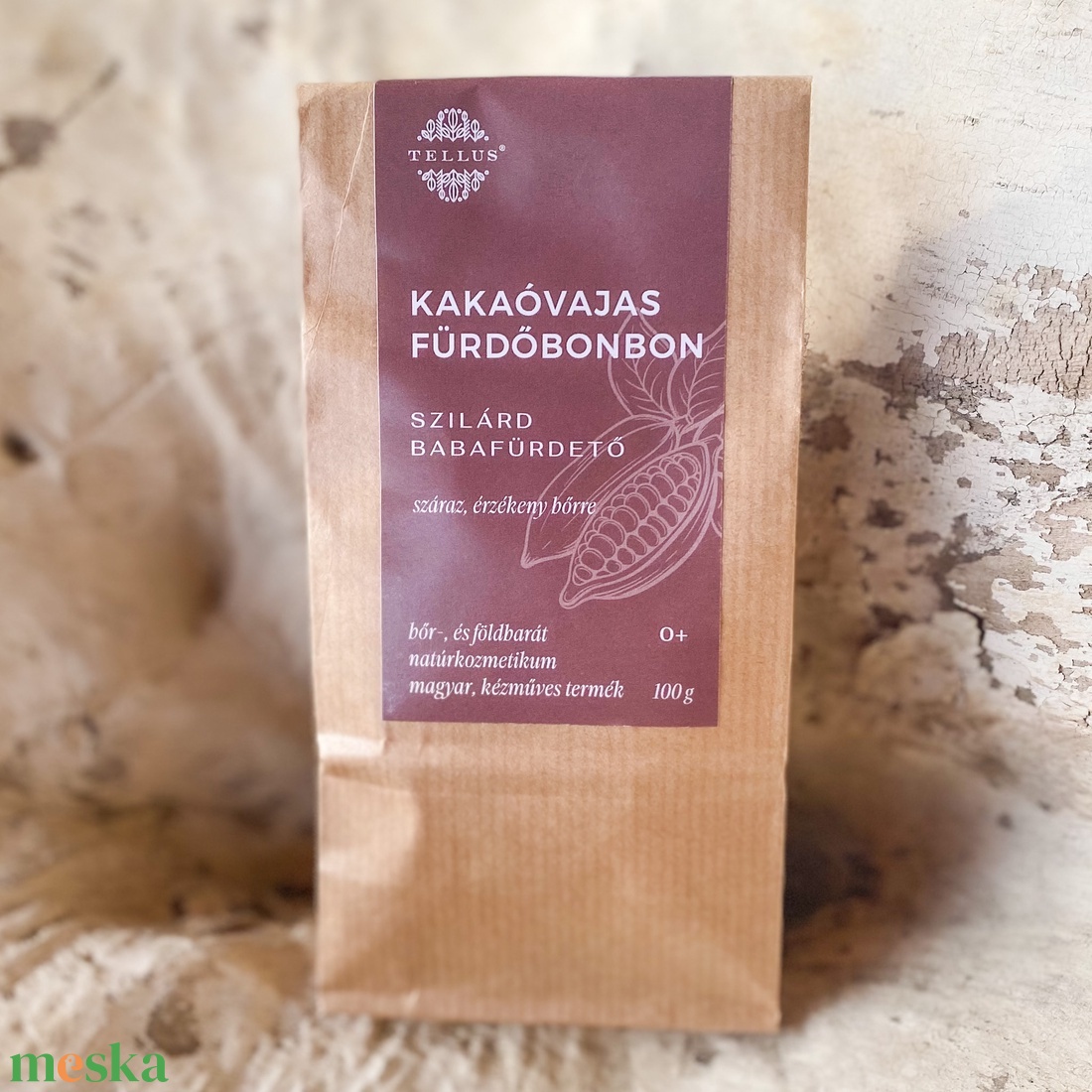 Kakaóvajas fürdőbonbon  száraz bőrre - szépségápolás - pelenka & babaápolás - krém - Meska.hu