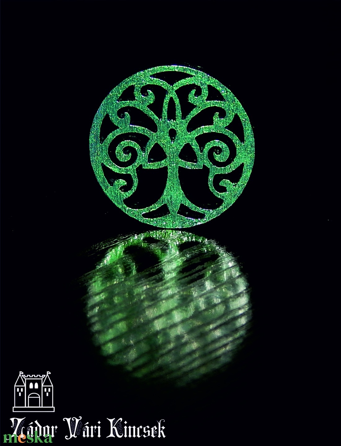 Kelta életfa medál fából - ékszer - nyaklánc - medál - Meska.hu