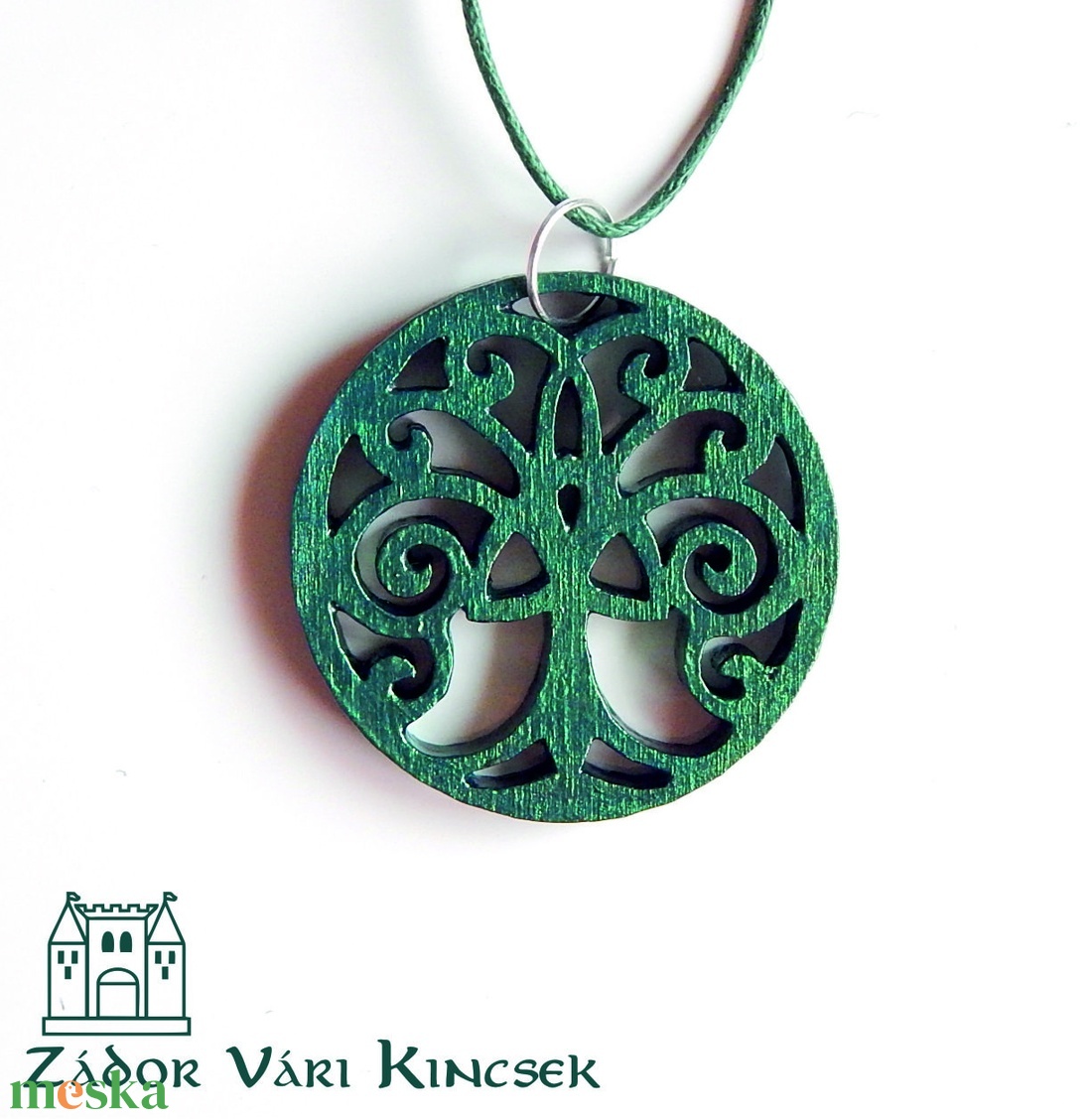 Kelta életfa medál fából - ékszer - nyaklánc - medál - Meska.hu