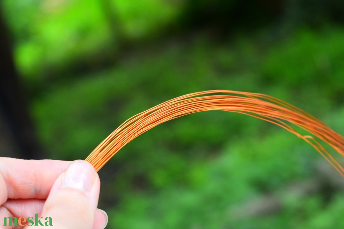Vörösrézdrót - 0,8 mm-es - kellékek & szerszámok - gyöngyfűzés kellékek - drót - Meska.hu