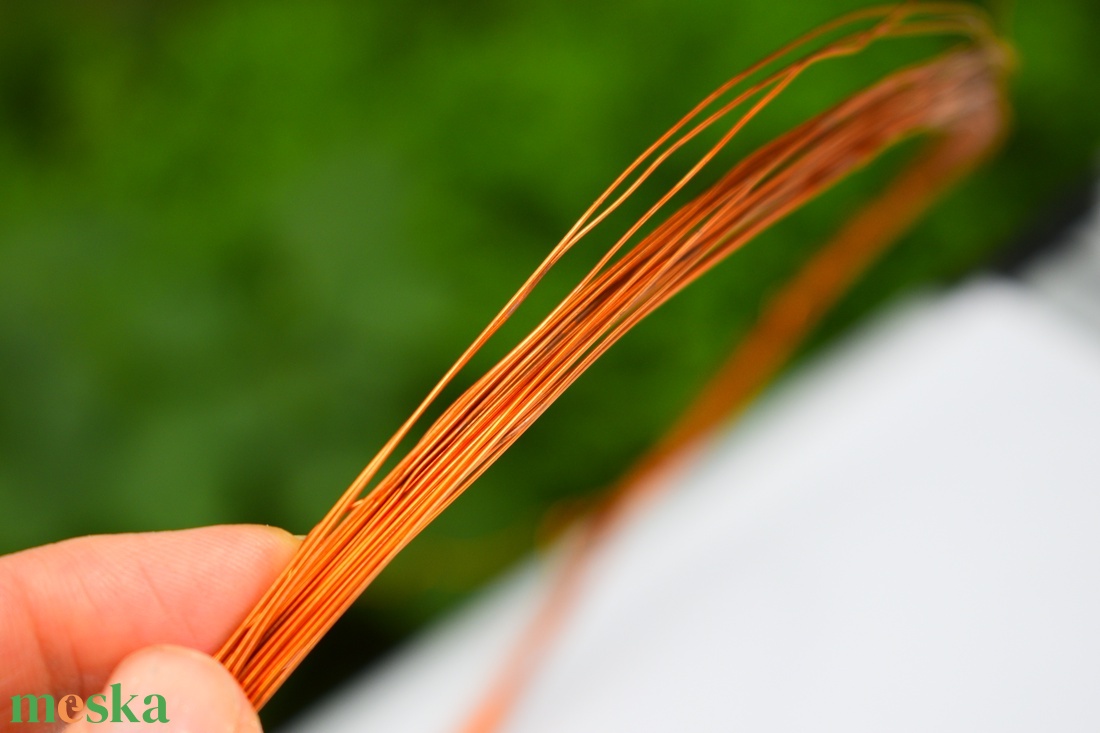 Vörösrézdrót - 0,8 mm-es - kellékek & szerszámok - gyöngyfűzés kellékek - drót - Meska.hu