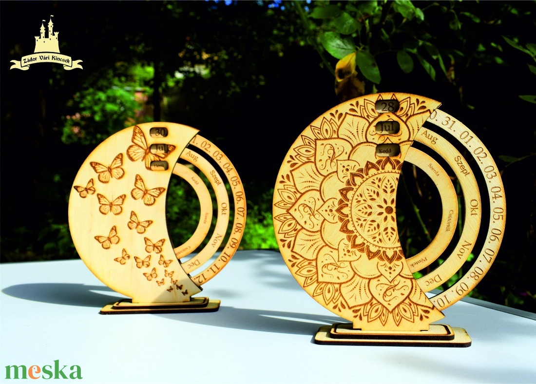 Mandalás öröknaptár fából - otthon & életmód - dekoráció - fali és függő dekoráció - falinaptár & öröknaptár - Meska.hu